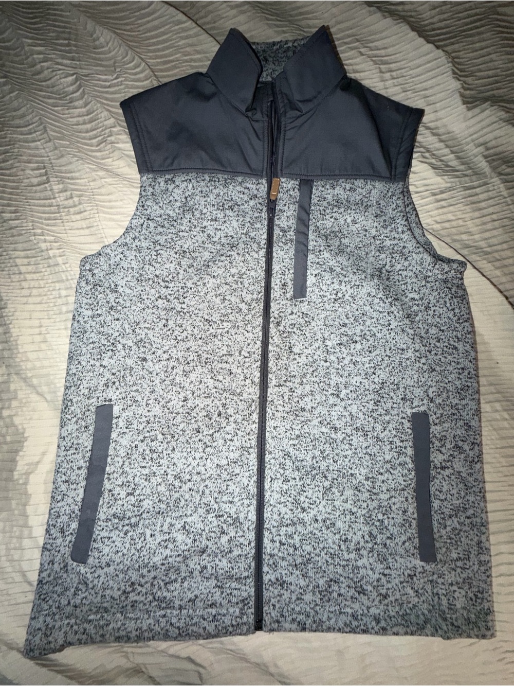Men's Heather Gray Quilted Vest - Lightweight Layer
